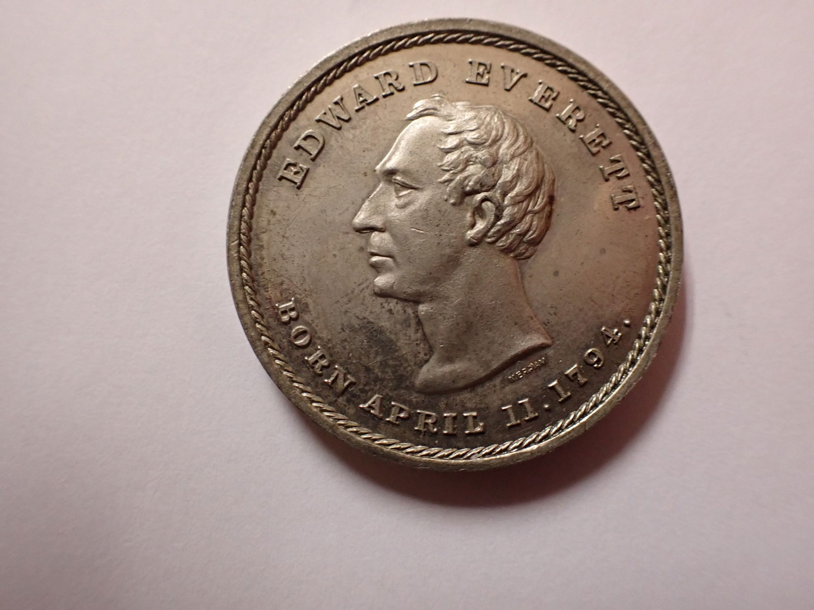 1860 Edward Everett Oration Joseph Merriam Medal (1 of 3)