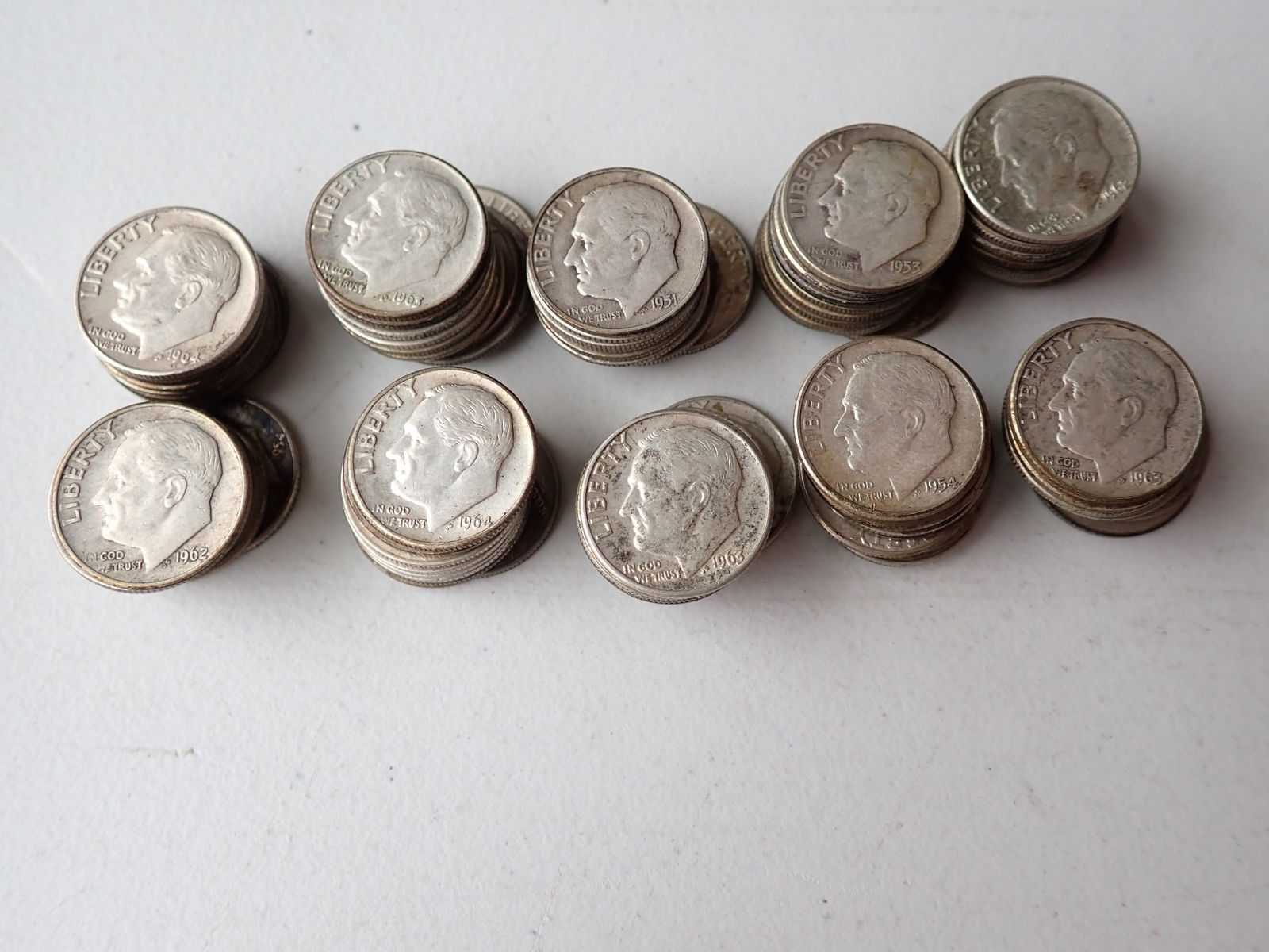 100 Roosevelt Silver Dimes - 10.00 Face Value (1 of 4)