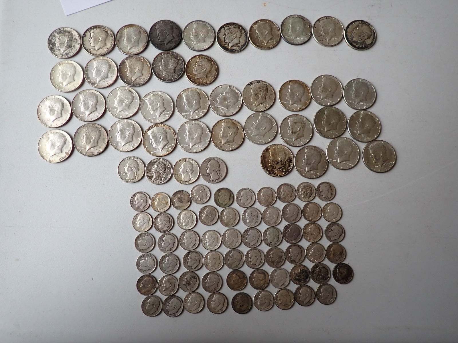 Silver Dimes, Quarters and Halfs (1 of 8)