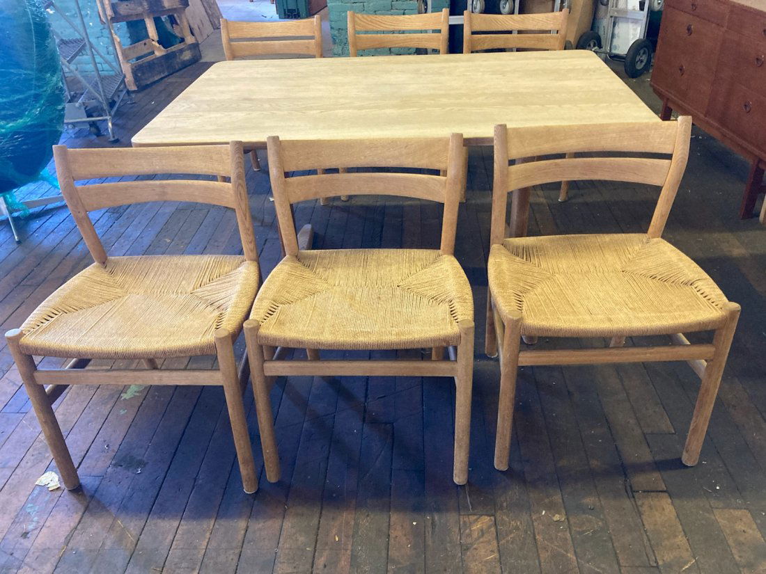 Borge Mogensen Danish Oak Table with 6 Chairs (1 of 20)