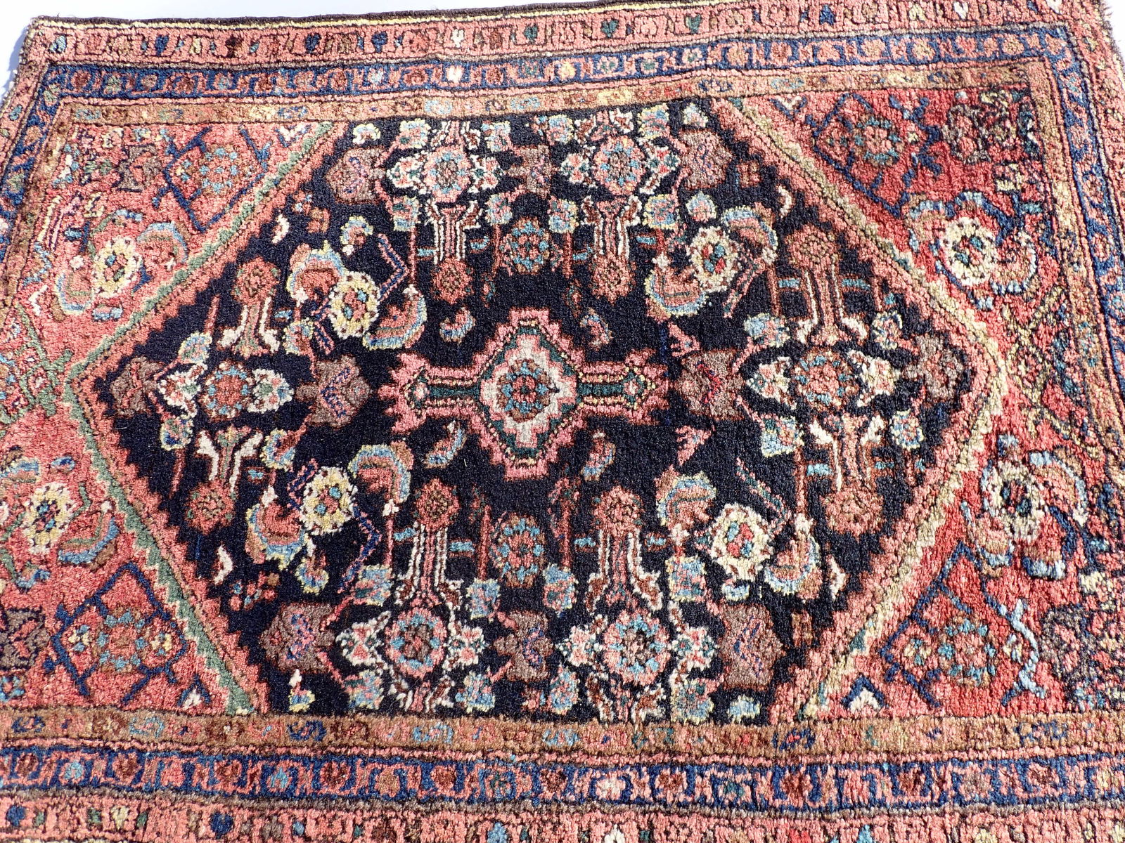 Small Persian Black, Blue and Red Rug - 4' x 2' 8" (1 of 7)