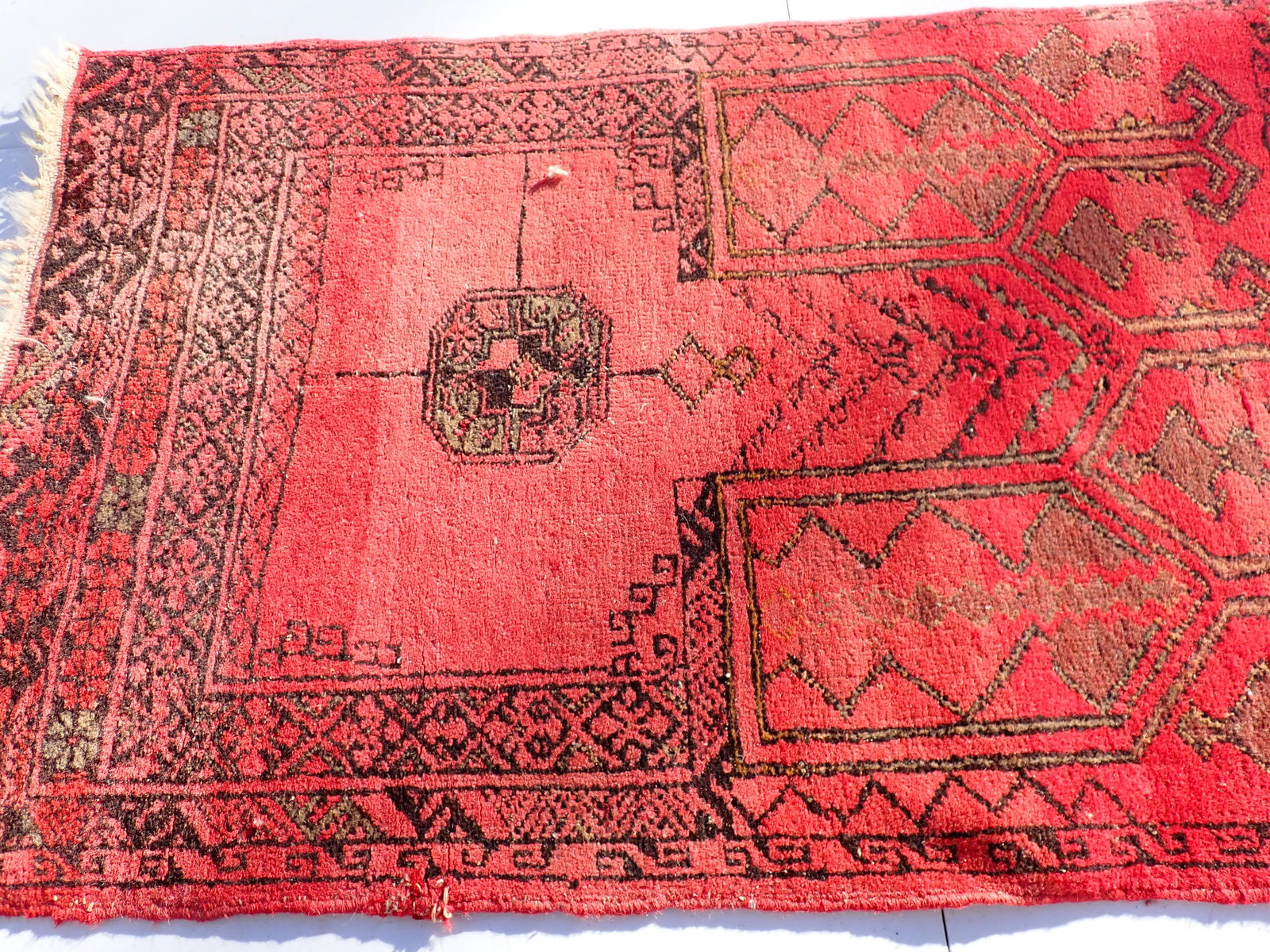 Small Red Oriental Rug - 3' 8" x 2' 6" (1 of 5)