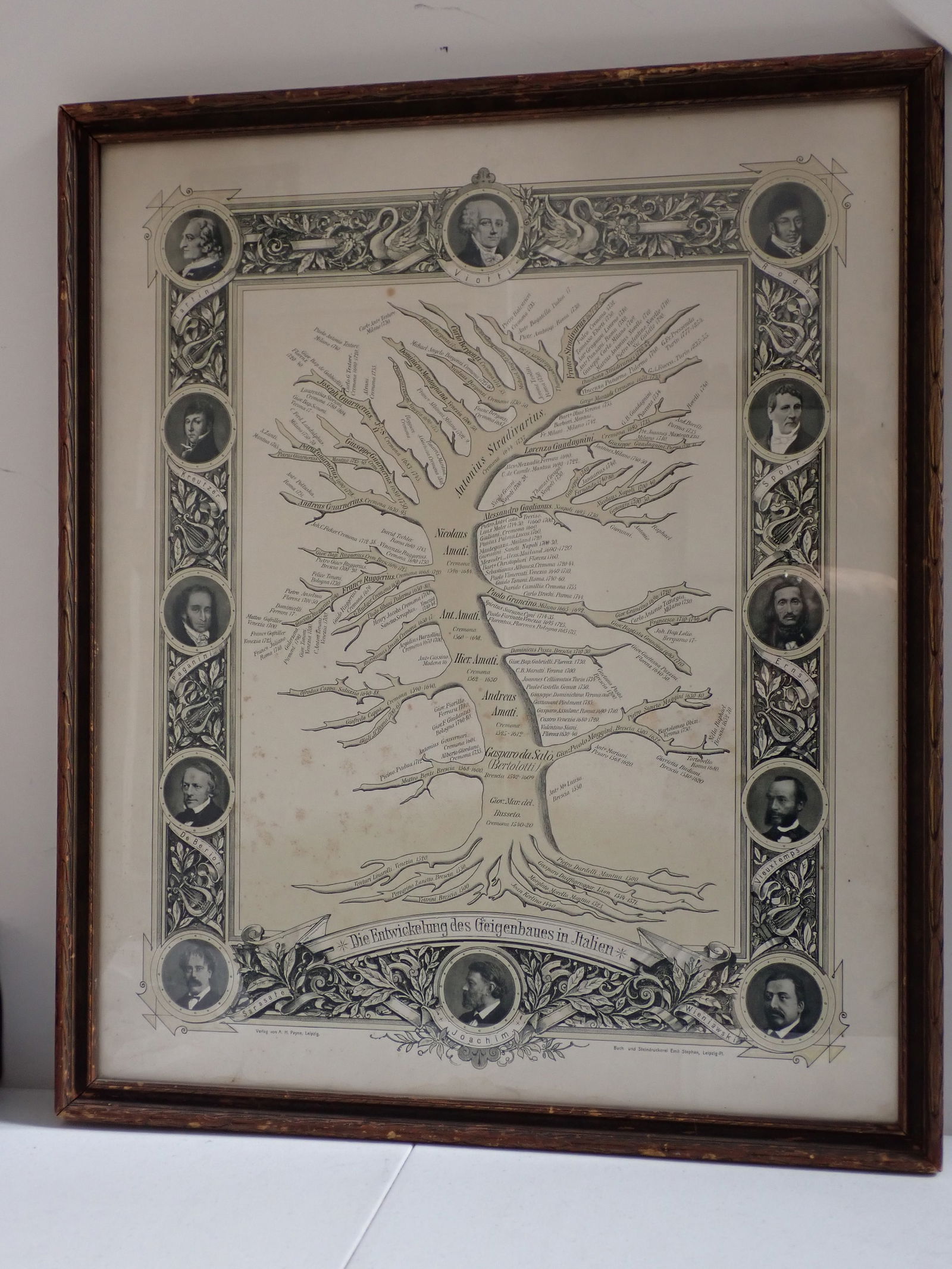 German Family Tree Print in Frame. (1 of 19)