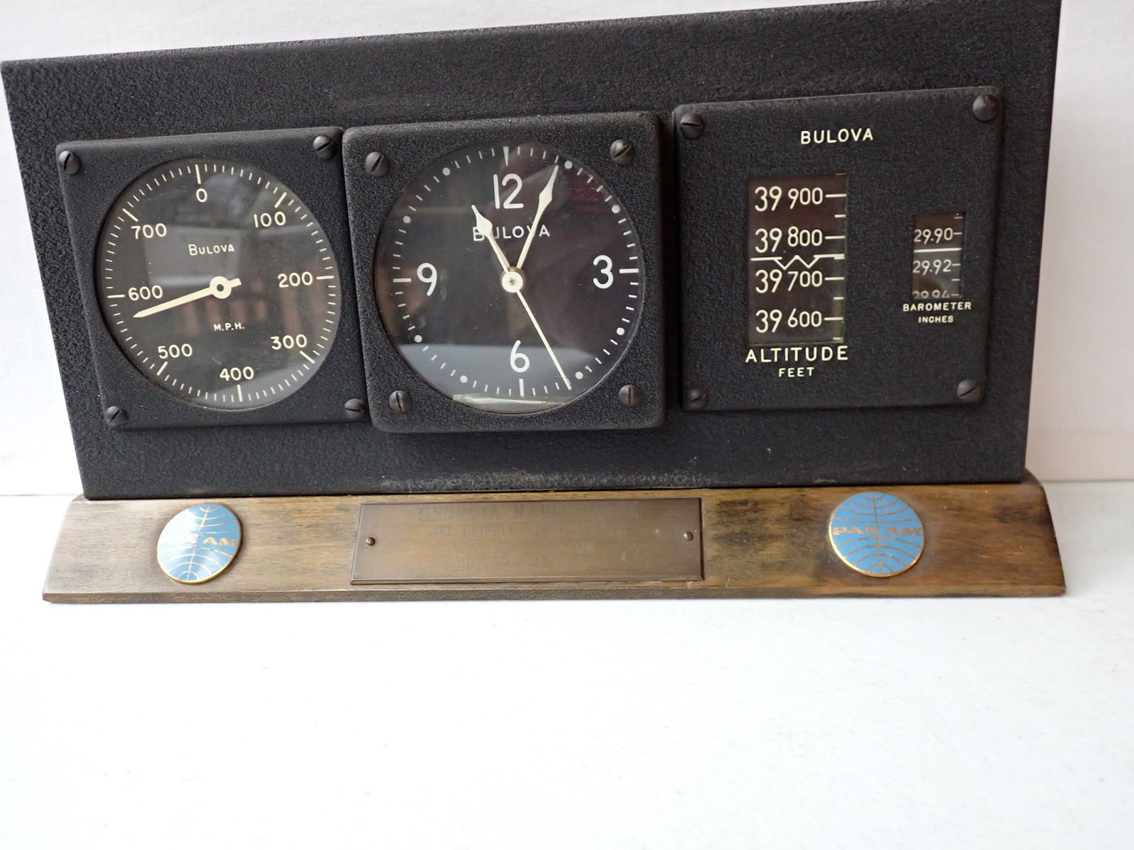 Pan Am Bulova Instrument Panel Presentation Clock (1 of 12)