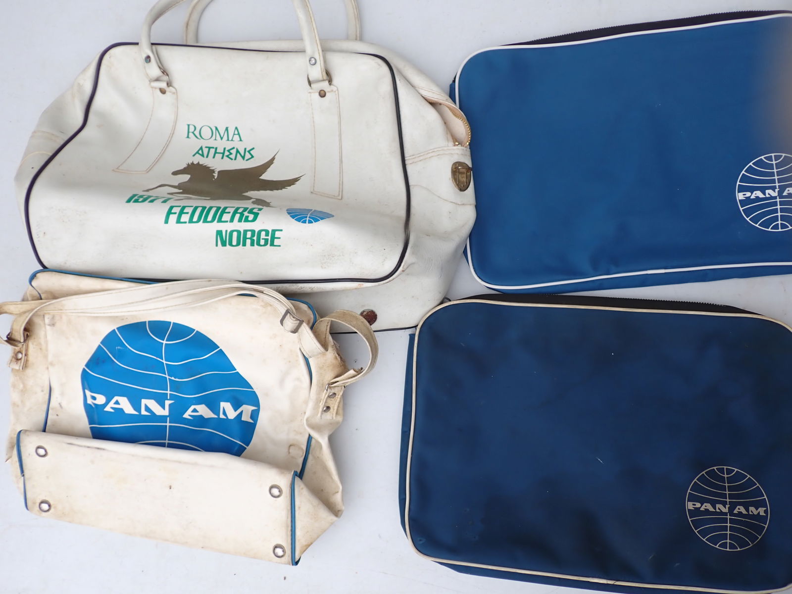 Pan Am 1971 Rome, Athens, Fedders, Norge Travel Bags (1 of 17)