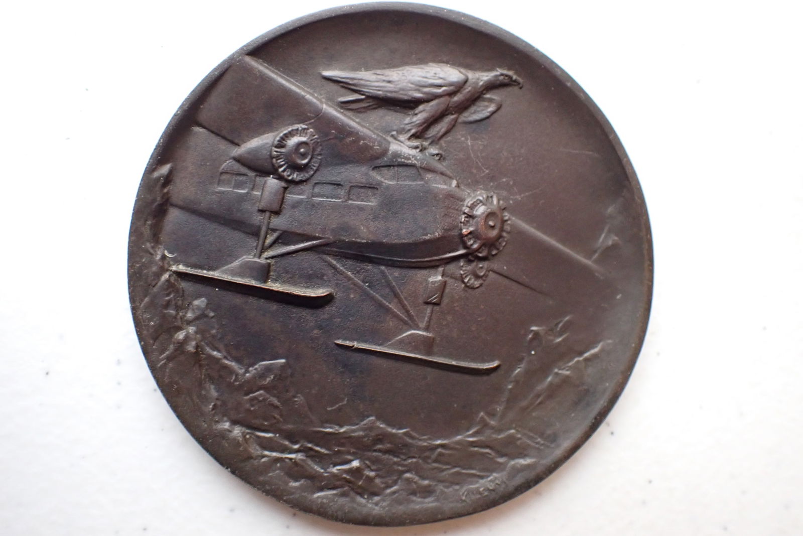 Admiral Byrd Flights over Arctic & Antartica Bronze Medal (1 of 7)