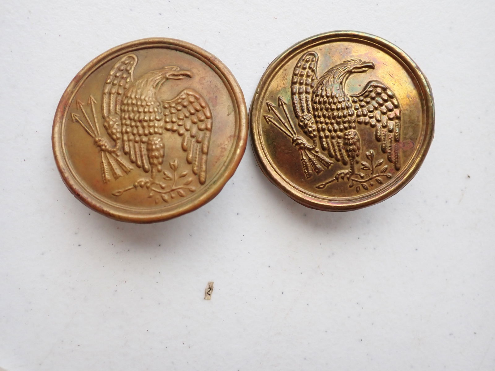 2 Eagle Brass Breast Plates. Civil War Eagle Design (1 of 6)