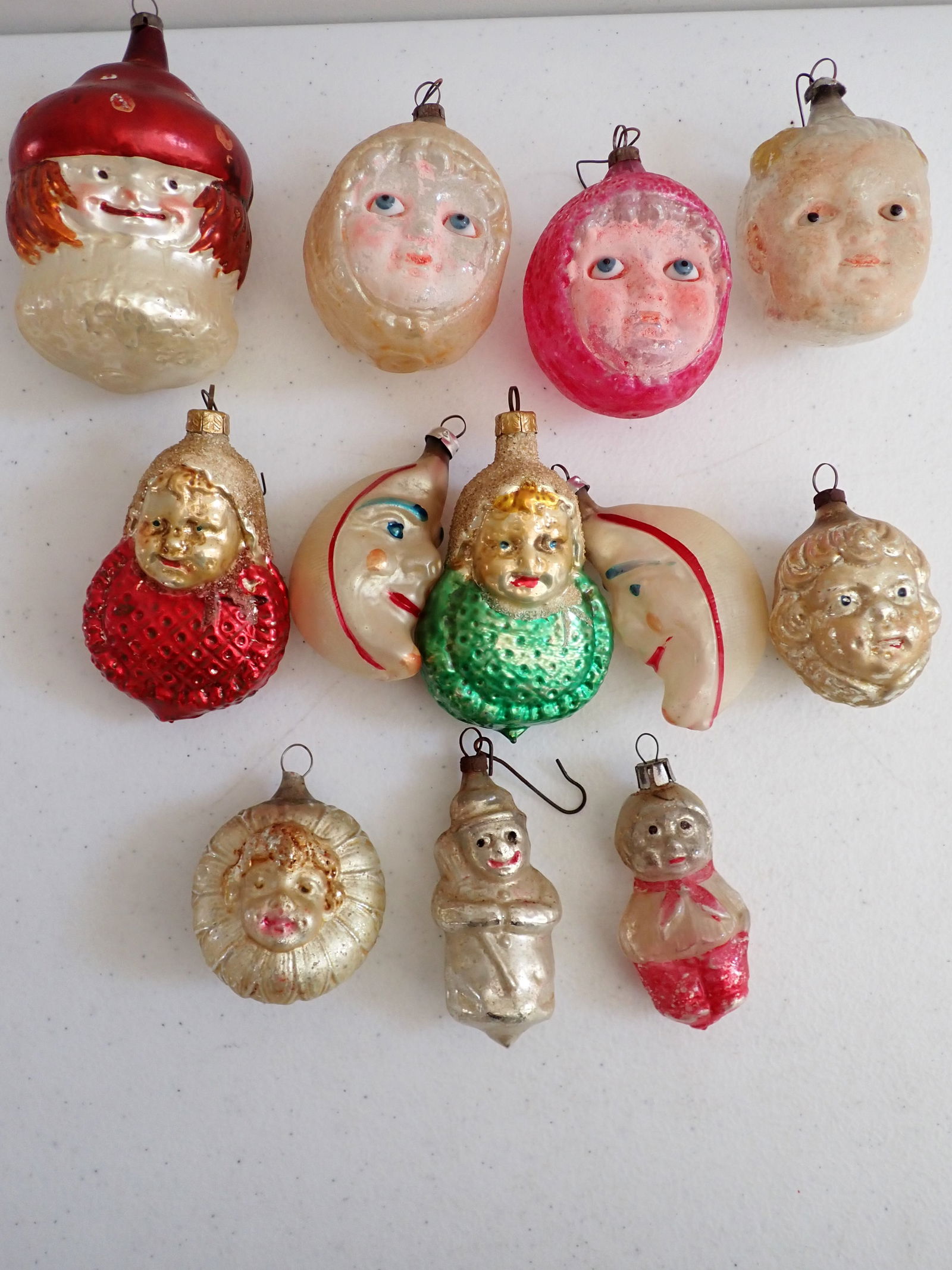 12 Vintage & Antique Figural Christmas Ornaments (1 of 16)