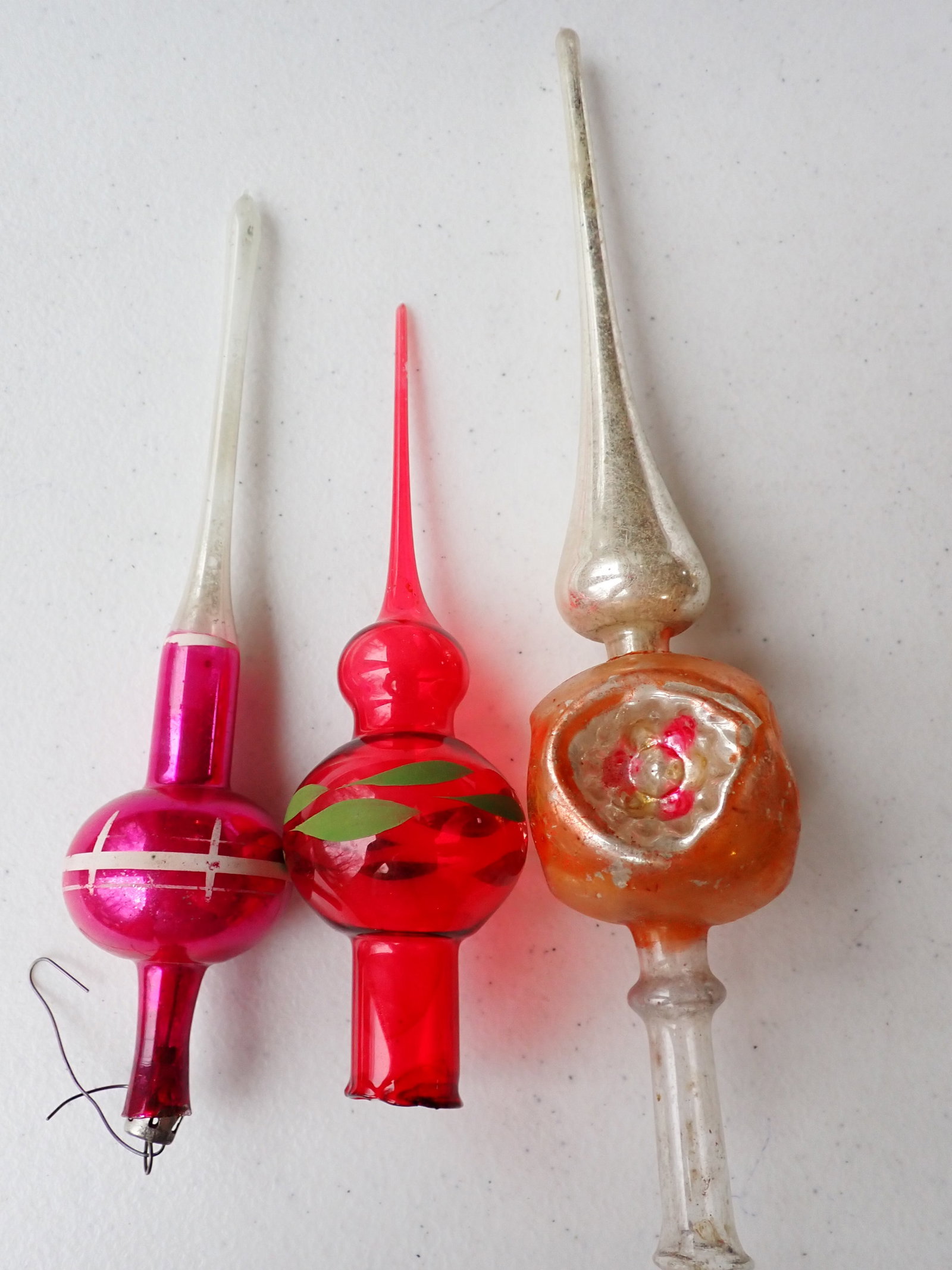 3 Vintage Christimas Tree Toppers: 6 1/2" - 10"