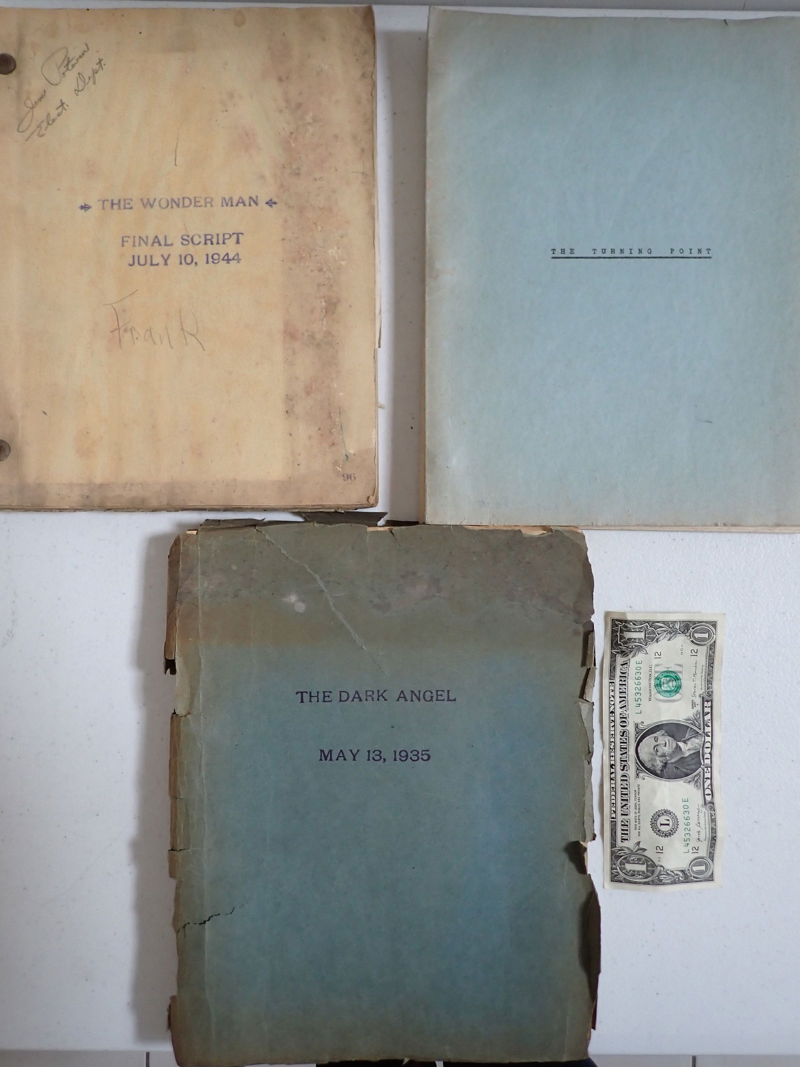 1930's, 40's & Other Movie Scripts. (1 of 20)