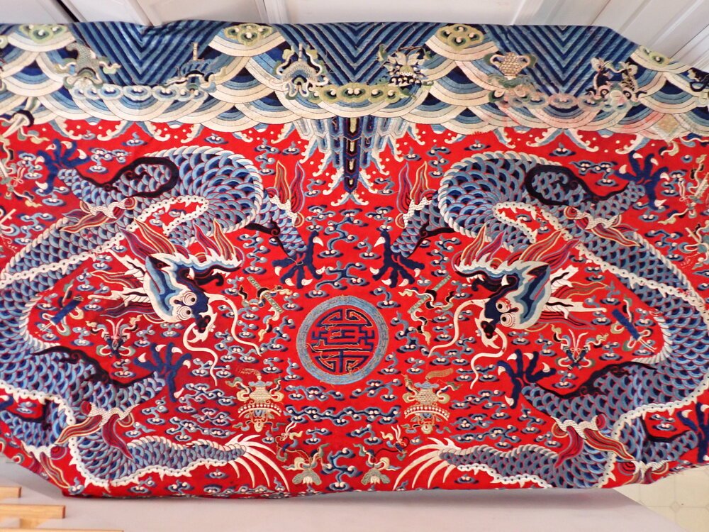 Antique Chinese Silk Dragon Tapestry (1 of 20)