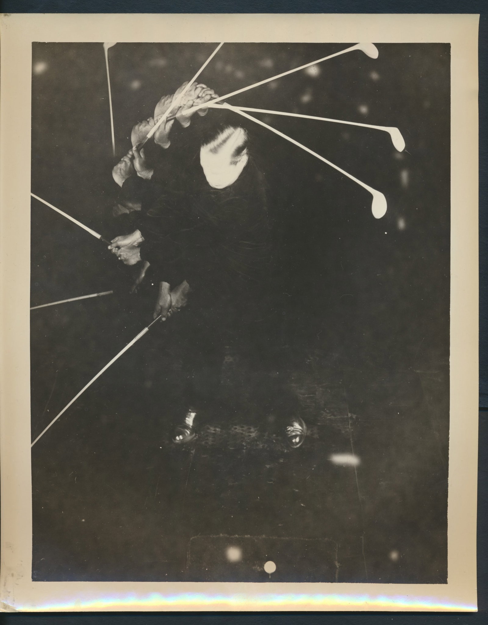 Bobby Jones Spalding R & D Multiple Exposure Photo: This is a silver gelatin photo from a group used by Spalding Sporting Goods in Chicopee and Springfield, Massachusetts. Spalding used the photography techniques of MIT professor Harold Edgerton. This 