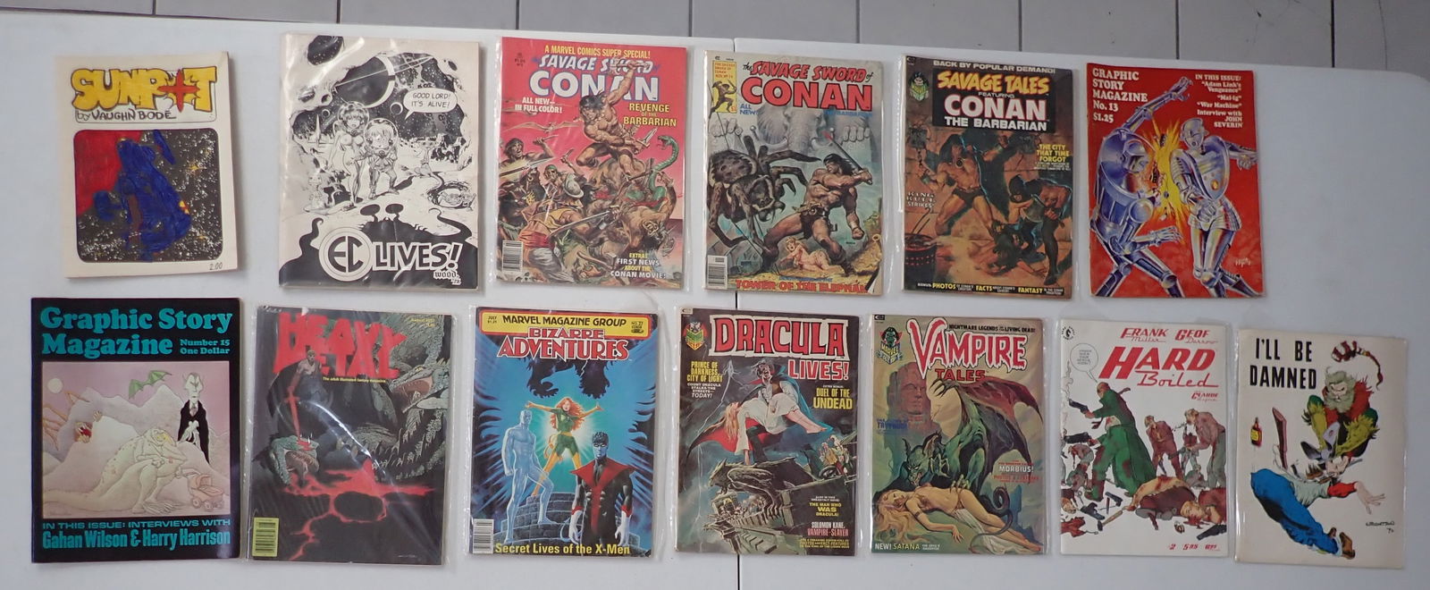 Dracula Lives, Savage Sword of Conan, others (1 of 7)
