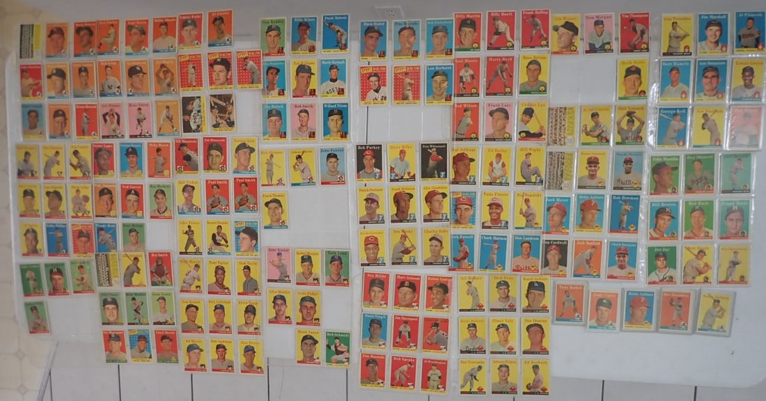 1958 Topps Basenball Cards: Mantle, Mathews, and others (1 of 18)