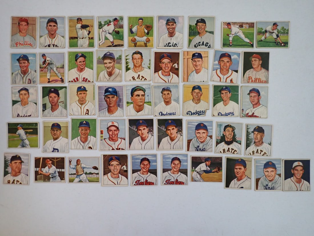 1950 Bowman Baseball Cards: Ralph Branca, Red KLuszewski, etc. (1 of 9)