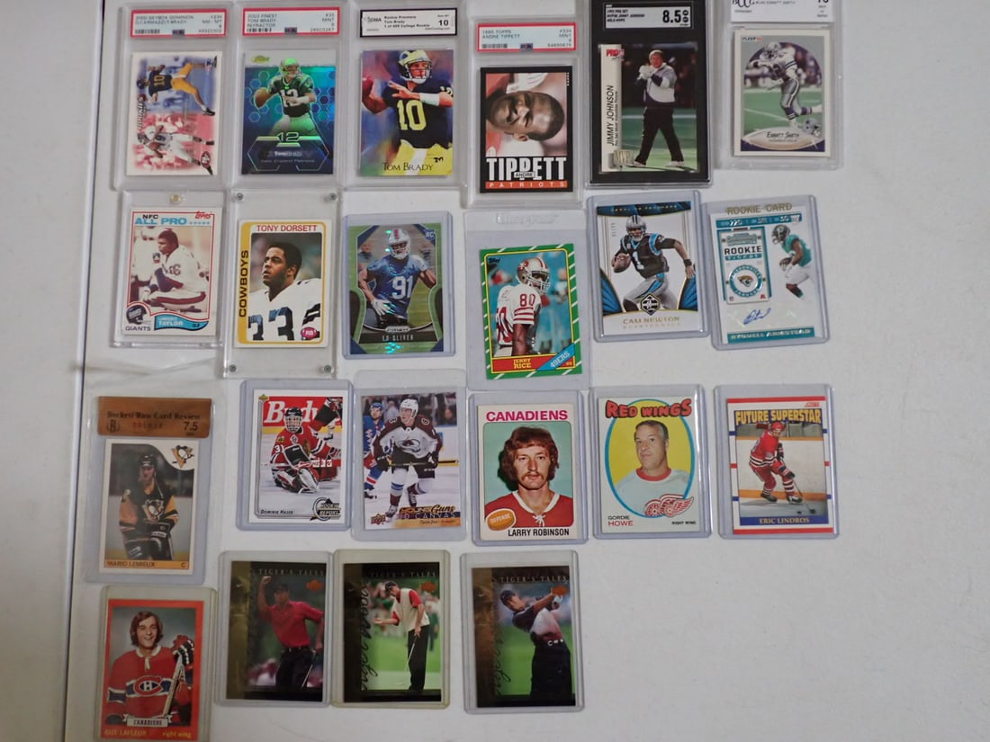 Tiger Woods, Tom Brady, Hockey & other cards (1 of 10)