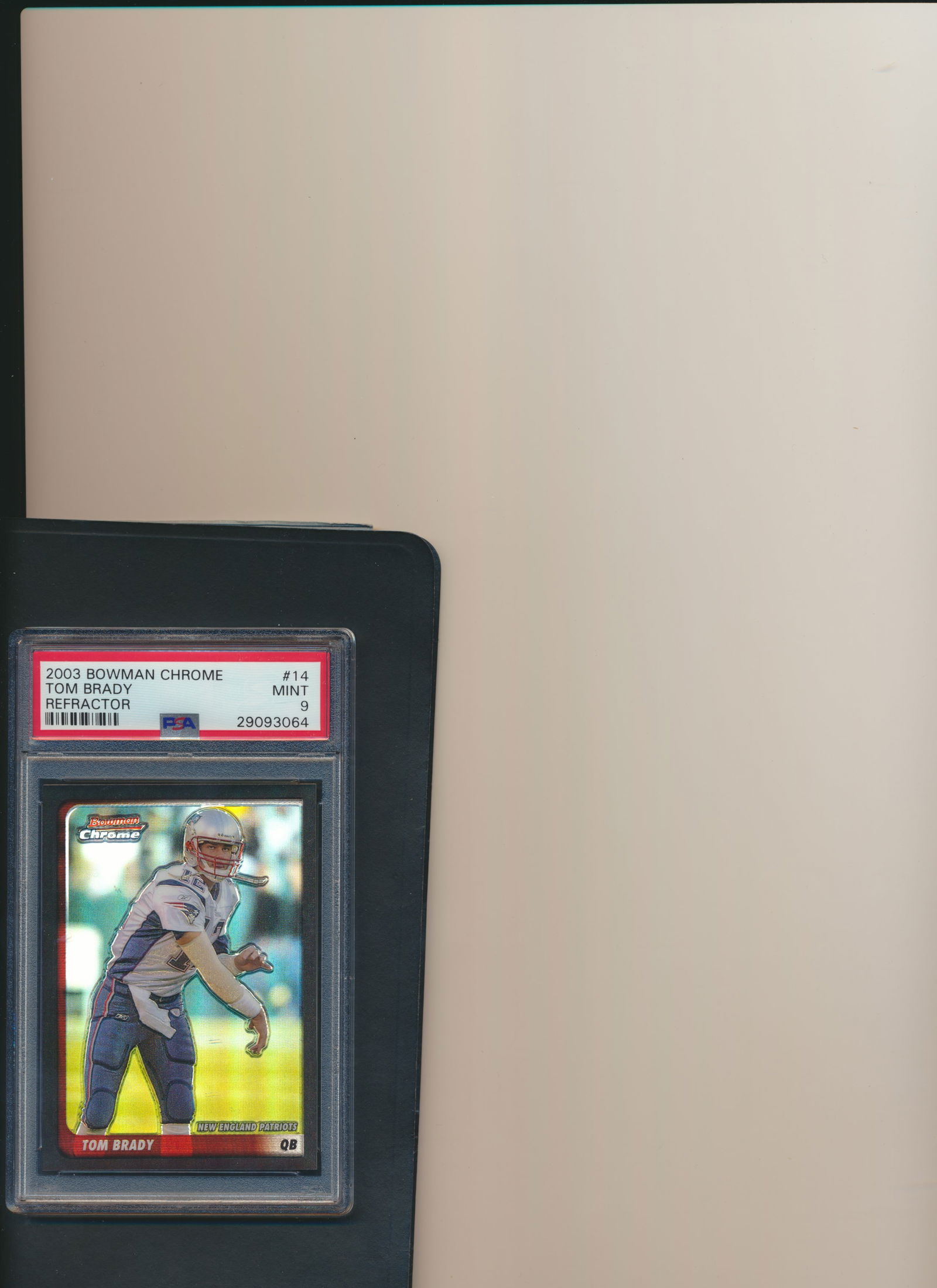 2003 Bowman Tom Brady Chrome Refractor # 14 PSA 9 (1 of 2)