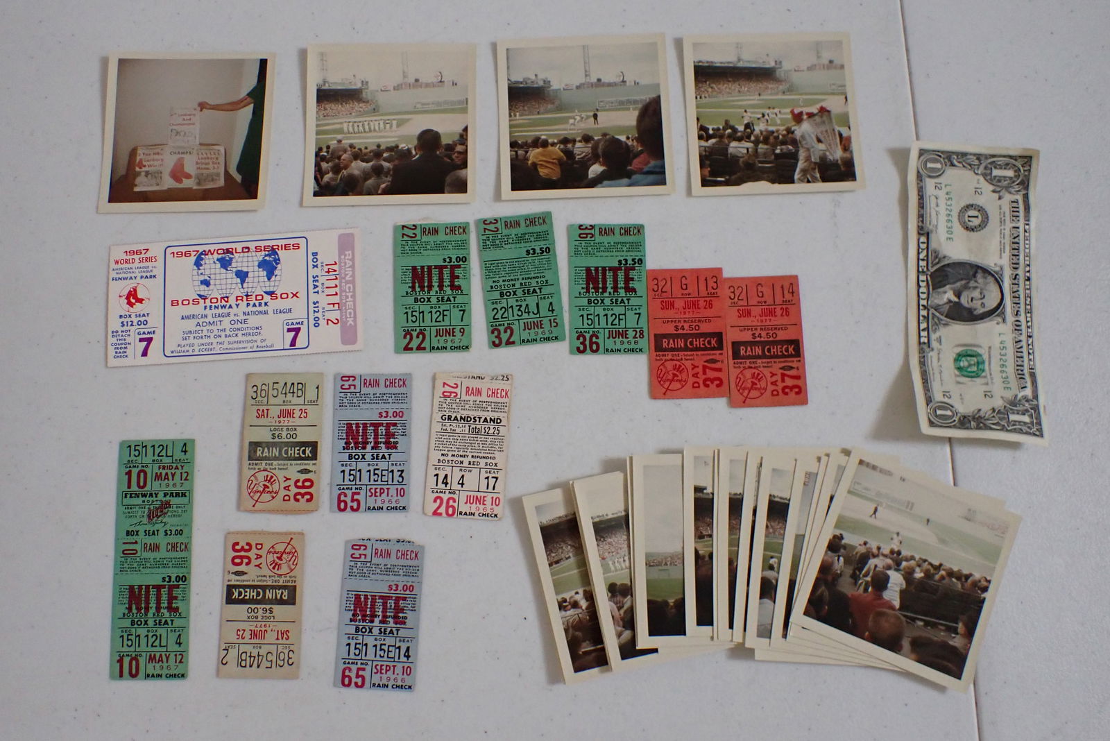 1960's Snapshots & Tickets for Red Sox (1 of 10)