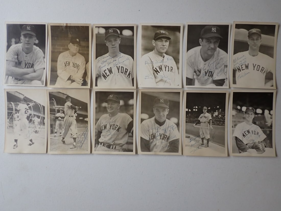 1950's New York Yankees Signed Photos, Mickey Mantle and Others (1 of 9)