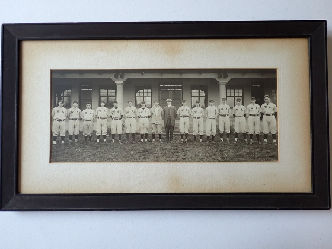 WA (possibly Worcester Academy) Baseball Panoramic Photo (1 of 7)