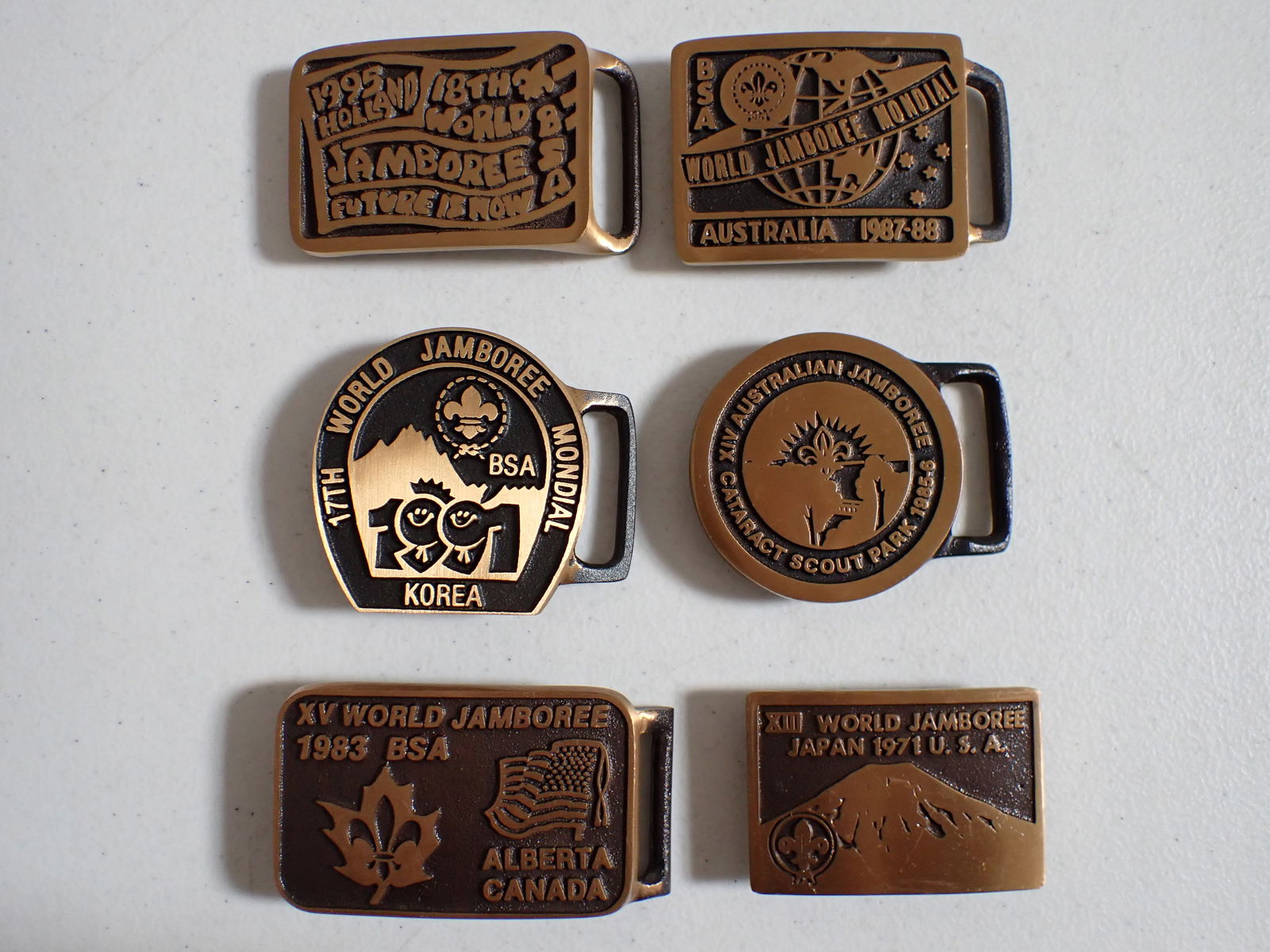 6 Max Silber National Jamboree BSA Belt Buckles (1 of 9)