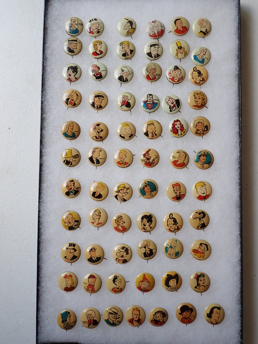 Pepsin Comic Character Pinbacks: Superman, Flash Gordon, etc. (1 of 17)