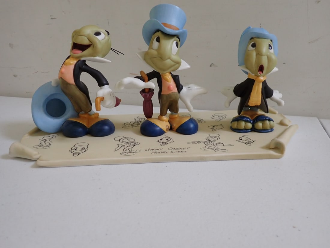Disney Pinocchio Jiminy Cricket Model Sheet Scene Statue Ltd. Ed. (1 of 12)