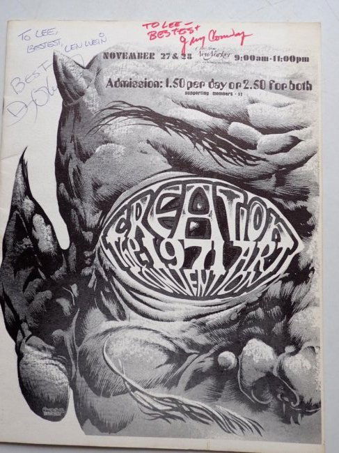 1971 Creation Art Convention Signed Program (1 of 9)