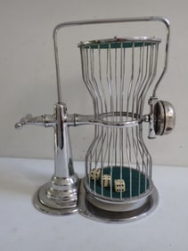 Chuck-a-Luck Vintage Dice Machine Nickel Plated