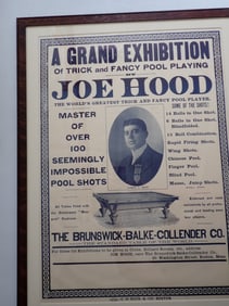 A Grand Exhibition of Trick and Fancy Pool Playing By Joe Hood Poster