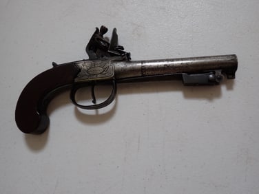 Dutton English Flintlock Pistol with Bayonet