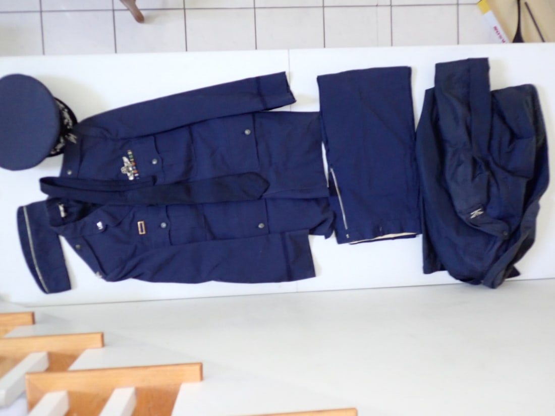 U.S. Air Force - Air Corps Uniform, Colonel Hats, and Coat: All in good condition with normal wear