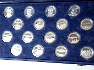 16 - .999 Silver Zeppelin Medallion Set