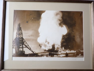 Hindenburg Burns on the Ground during 1937 Disaster AP Wire Photo