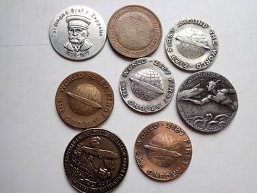 8 Bronze, Pewter, and other Medals