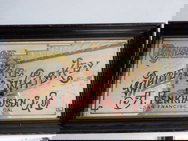 Tennessee White Rye Whiskey A. Fenkhausen & Co. San Francisco Cal