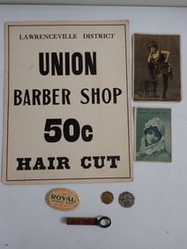 Barber and Billiards Advertising Memorabilia