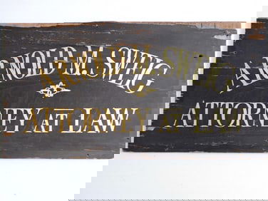 Wooden sign Arnold M. Sweig Attorney at Law