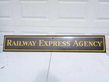 Railway Express Agency Enamel on Metal Sign