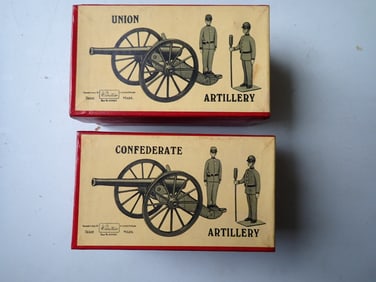 Britains Union & Confederate Artillery Runs and Soldiers Metal Toy