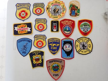 Worcester, Shrewsbury, Princeton, Sudbury & Other Fire Dept. Patches