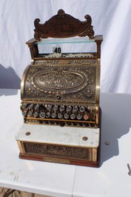 National Cash Register Brass Cash Register Marked STO2573P 324