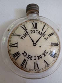 Time to Take a Drink Civil War Era Glass Flask