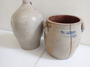 D. Goodale Hartford, CT Stoneware Jug and Crock