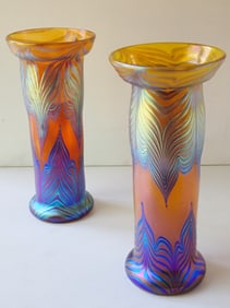 Pair of Art Glass Vases