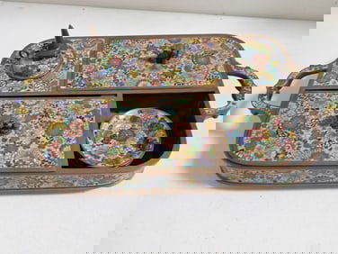 Chinese Cloisonné Opium Caddy