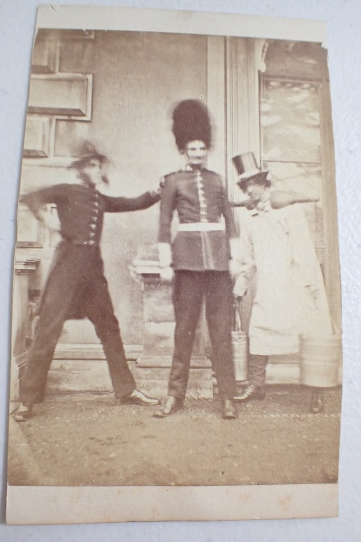 CDV album with Civil War Soldier, Theatre Performers, and others - 55 CDV's: Civil War soldier, theatre performers - Felix Theatre, George Peabody (2 photos), Jean Louis Rodolphe Agassiz, and other various; album is disbound.