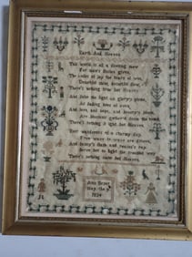 1834 Sampler by Ann Bezer