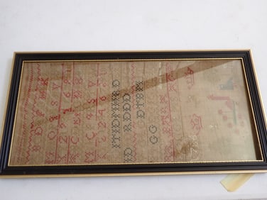 1786 English Sampler Birds, Trees, etc.