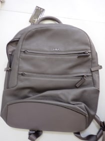 Tumi Gray Leather Backpack